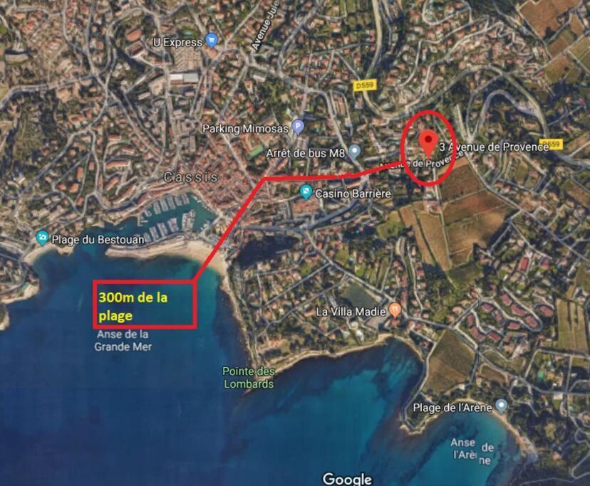 Au Calme, 200m Du Centre T2 Avec Balcon Et Parking * Cassis