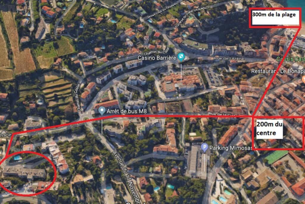 Appartement Au Calme, 200m Du Centre T2 Avec Balcon Et Parking Cassis